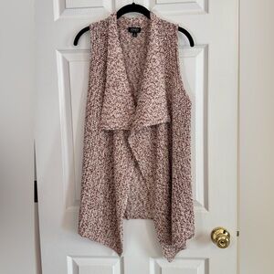 Vintage Y2K Cottage Core Jones New York Open Front Sweater Vest Bohemian Small